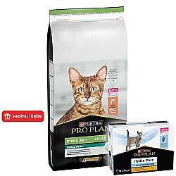 Pro Plan Kısırlaştırılmış Somon Balıklı Kedi Maması 10 Kg + Hydra Care Yaş Mama - Pro Plan