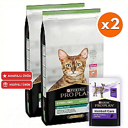 Pro Plan Kısırlaştırılmış Somon Balıklı Kedi Maması 10 Kg x 2 Adet + 35 Adet Pro Plan Hairball Pouch - Pro Plan