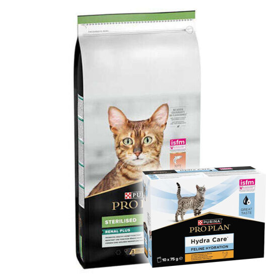 Pro Plan Kısırlaştırılmış Somon Balıklı Kedi Maması 14 Kg + Hydra Care Yaş Mama 75 Gr x 10 Adet - 2