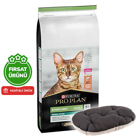Pro Plan Kısırlaştırılmış Somon Balıklı Kedi Maması 14 Kg + Ferplast Relax Kedi Yatağı - 1