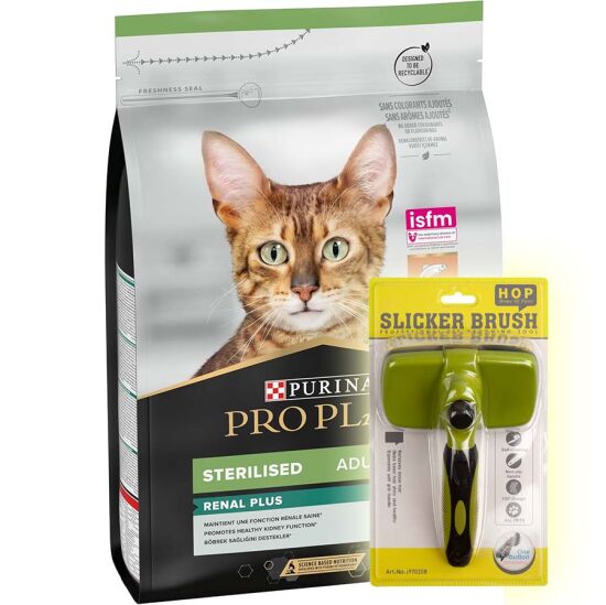 Pro Plan Kısırlaştırılmış Somon Balıklı Kedi Maması 3 Kg + Yingte Sustalı Tarak 18 x 12 Cm - 1