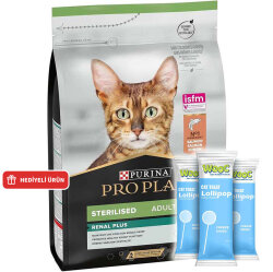 Pro Plan Kısırlaştırılmış Somon Balıklı Kedi Maması 3 Kg + 3 Adet Wooc Lolipop - Pro Plan