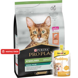 Pro Plan Kısırlaştırılmış Somon Balıklı Kedi Maması 3 Kg + Gimcat Kedi Pudingi 150 Gr - Pro Plan