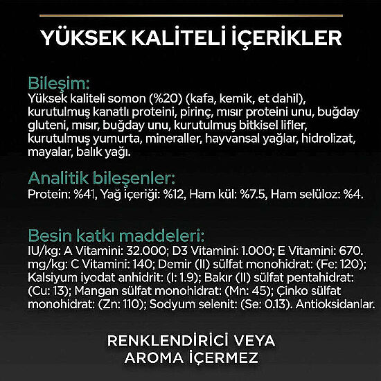 Pro Plan Kısırlaştırılmış Somon Balıklı Kedi Maması 400 Gr x 5 Adet (Toplam 2 Kg) - 6