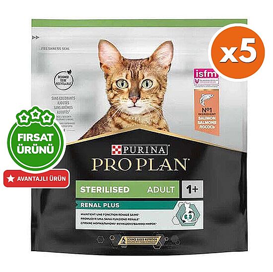 Pro Plan Kısırlaştırılmış Somon Balıklı Kedi Maması 400 Gr x 5 Adet (Toplam 2 Kg) - 1