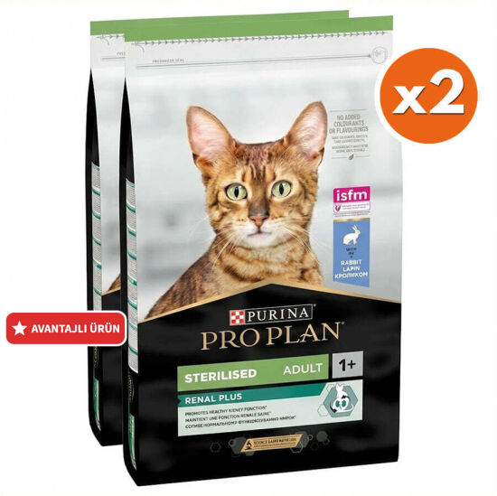 Pro Plan Kısırlaştırılmış Tavşanlı Kedi Maması 10 Kg x 2 Adet - 1