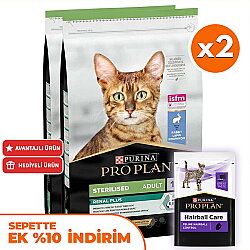 Pro Plan Kısırlaştırılmış Tavşanlı Kedi Maması 10 Kg x 2 Adet + 35 Adet Pro Plan Hairball Pouch - Pro Plan