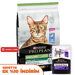 Pro Plan Kısırlaştırılmış Tavşanlı Kedi Maması 10 Kg + 14 Adet Pro Plan Hairball Pouch - Pro Plan