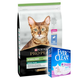 Pro Plan Kısırlaştırılmış Tavşanlı Kedi Maması 10 Kg + Everclean 10 Lt Kedi Kumu - Pro Plan