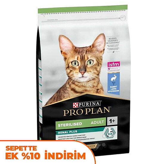 Pro Plan Kısırlaştırılmış Tavşanlı Kedi Maması 10 Kg + Pro Plan Yaş Mama 85 Gr x 10 Adet - 2