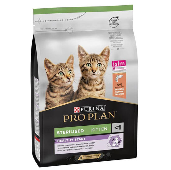 Pro Plan Kitten Sterilised Somonlu Kısırlaştırılmış Yavru Kedi Maması 3 Kg + 3 Adet Pro Plan Konserve 85 Gr - 2