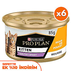 Pro Plan Kitten Tavuk Etli Yavru Kedi Konservesi 85 Gr - 6 Adet - Pro Plan