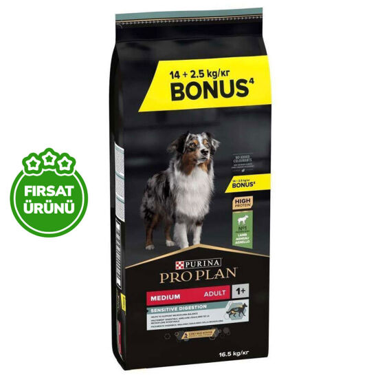Pro Plan Kuzu Etli Hassas Sindirim Köpek Maması 14 + 2,5 Kg (Toplam 16,5 Kg) + 3 Adet Köpek Konservesi 400 Gr - 2