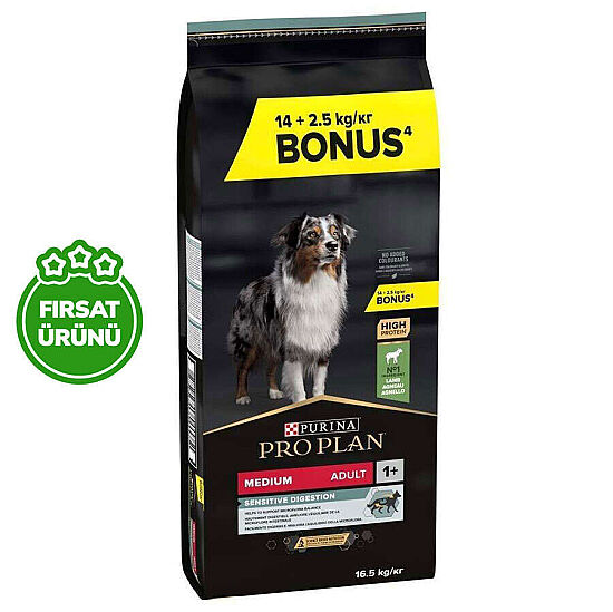 Pro Plan Kuzu Etli Hassas Sindirim Köpek Maması 14 + 2,5 Kg (Toplam 16,5 Kg) + 3 Adet Pro Plan Konserve 400 Gr - 2