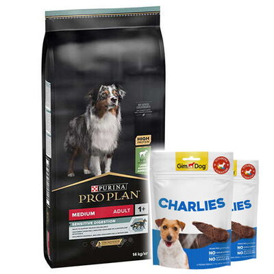 Pro Plan Kuzu Etli Hassas Sindirim Köpek Maması 14 Kg + 2 Adet Gimdog 70 Gr Köpek Ödülü