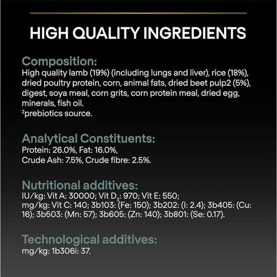 Pro Plan Kuzu Etli Hassas Sindirim Köpek Maması 14 Kg + 2 Adet Gimdog 70 Gr Köpek Ödülü - 4