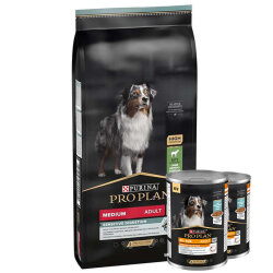 Pro Plan Kuzu Etli Hassas Sindirim Köpek Maması 14 Kg + 2 Adet Köpek Konservesi 400 Gr - Pro Plan