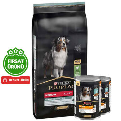 Pro Plan Kuzu Etli Hassas Sindirim Köpek Maması 14 Kg + 2 Adet Köpek Konservesi 400 Gr - Pro Plan