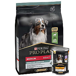 Pro Plan Kuzu Etli Hassas Sindirim Köpek Maması 3 Kg + Pro Plan Konserve 400 Gr - Pro Plan