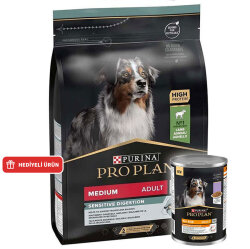 Pro Plan Kuzu Etli Hassas Sindirim Köpek Maması 3 Kg + Köpek Konservesi 400 Gr - Pro Plan