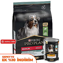 Pro Plan Kuzu Etli Hassas Sindirim Köpek Maması 3 Kg + Pro Plan Konserve 400 Gr - Pro Plan