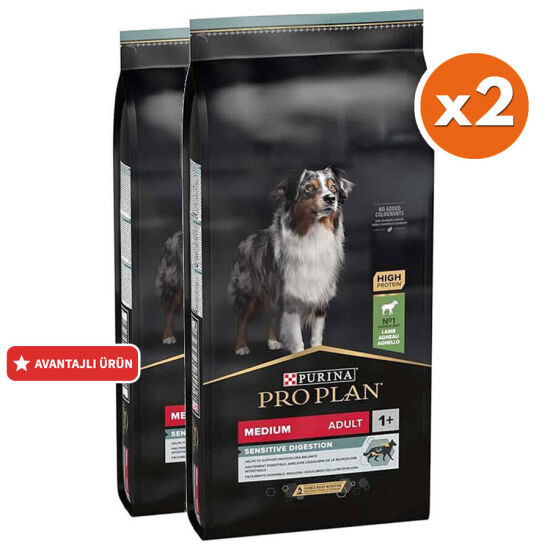 Pro Plan Kuzu Etli Hassas Sindirim Köpek Maması 10 Kg x 2 Adet - 1