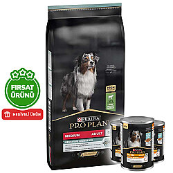 Pro Plan Kuzu Etli Hassas Sindirim Köpek Maması 10 Kg + 3 Adet Pro Plan Konserve 400 Gr - Pro Plan