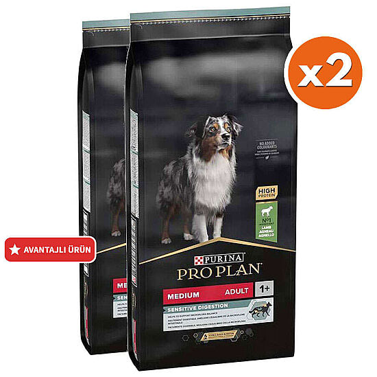 Pro Plan Kuzu Etli Hassas Sindirim Köpek Maması 14 Kg x 2 Adet + 12 Adet Pro Plan Konserve - 3