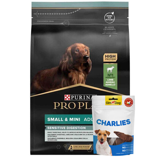 Pro Plan Mini Lamb Kuzulu Küçük Irk Köpek Maması 3 Kg + Gimdog 70 Gr Köpek Ödülü - 1