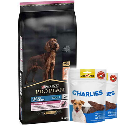 Pro Plan Large Athletic Sensitive Büyük Irk Somonlu Köpek Maması 14 Kg + 2 Adet Gimdog 70 Gr Köpek Ödülü