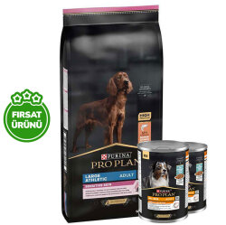 Pro Plan Large Athletic Sensitive Büyük Irk Somonlu Köpek Maması 14 Kg + 2 Adet Köpek Konservesi 400 Gr - Pro Plan