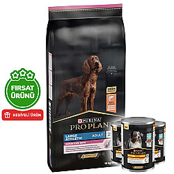 Pro Plan Large Athletic Sensitive Büyük Irk Somonlu Köpek Maması 14 Kg + 3 Adet Pro Plan Konserve 400 Gr - Pro Plan