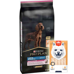 Pro Plan - Pro Plan Large Athletic Sensitive Skin Büyük Irk Somonlu Köpek Maması 14 Kg + Wanpy Creamy Treat 5x14 Gr