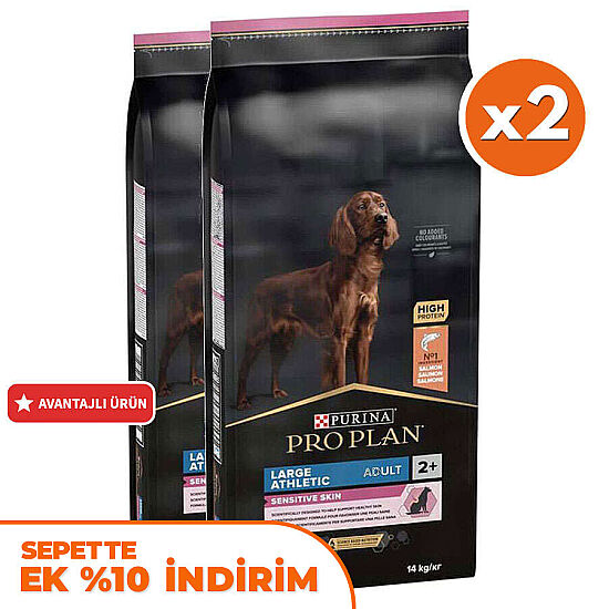 Pro Plan Large Athletic Sensitive Büyük Irk Somonlu Köpek Maması 14 Kg x 2 Adet + 12 Adet Pro Plan Konserve - 2