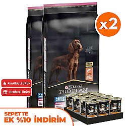 Pro Plan Large Athletic Sensitive Büyük Irk Somonlu Köpek Maması 14 Kg x 2 Adet + 12 Adet Pro Plan Konserve - Pro Plan