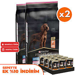 Pro Plan Large Athletic Sensitive Büyük Irk Somonlu Köpek Maması 14 Kg x 2 Adet + 36 Adet Pro Plan Konserve 400 Gr - Pro Plan