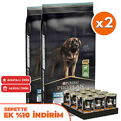 Pro Plan Large Robust Kuzu Etli Büyük Irk Köpek Maması 14 Kg x 2 Adet + 12 Adet Pro Plan Konserve - Pro Plan