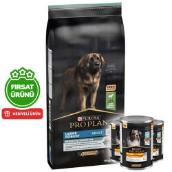 Pro Plan Large Robust Kuzu Etli Büyük Irk Köpek Maması 14 Kg + 3 Adet Köpek Konservesi 400 Gr - Pro Plan