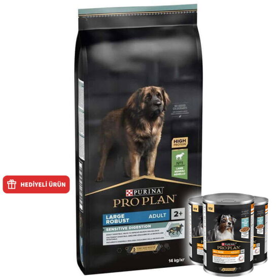 Pro Plan Large Robust Kuzu Etli Büyük Irk Köpek Maması 14 Kg + 3 Adet Pro Plan Konserve 400 Gr - 1