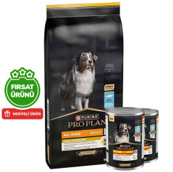 Pro Plan Light Sterilised Balıklı Kısırlaştırılmış Köpek Maması 14 Kg + 2 Adet Köpek Konservesi 400 Gr - Pro Plan