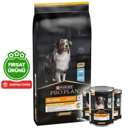Pro Plan Light Sterilised Balıklı Kısırlaştırılmış Köpek Maması 14 Kg + 3 Adet Köpek Konservesi 400 Gr - Pro Plan