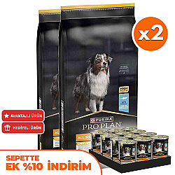 Pro Plan Light Sterilised Balıklı Kısırlaştırılmış Köpek Maması 14 Kg x 2 Adet + 12 Adet Pro Plan Konserve - Pro Plan