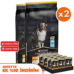 Pro Plan Light Sterilised Balıklı Kısırlaştırılmış Köpek Maması 14 Kg x 2 Adet + 36 Adet Pro Plan Konserve 400 Gr - Pro Plan