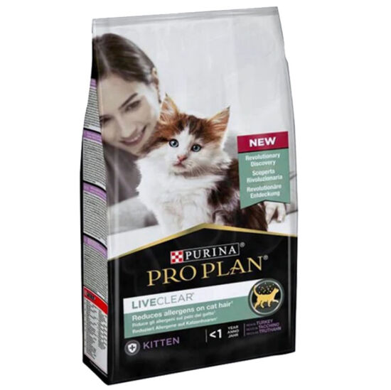 Pro Plan Live Clear Kitten Hindi Etli Yavru Kedi Maması 1,4 Kg + Gimcat Sütlü Kedi Ödül Tableti - 2