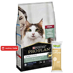 Pro Plan Live Clear Senior Sterilised Hindi Kısırlaştırılmış Kedi Maması 1,4 Kg + Wooc Lolipop Ödül - Pro Plan