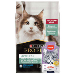 Pro Plan - Pro Plan Live Clear Senior Sterilised Hindi Kısırlaştırılmış Yaşlı Kedi Maması 1,4 Kg + Wanpy 50 Gr Kedi Çorbası