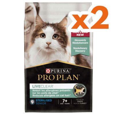 Pro Plan Live Clear Senior Sterilised Hindili Kısırlaştırılmış Yaşlı Kedi Maması 1,4 Kg x 2 Adet