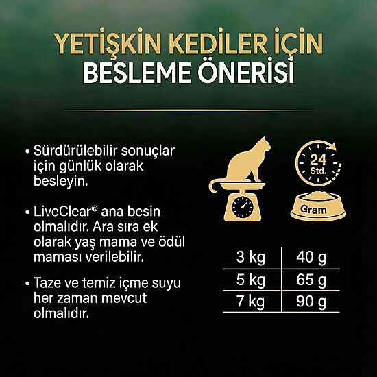 Pro Plan Live Clear Sterilised Hindi Kısırlaştırılmış Kedi Maması 7 Kg + 14 Adet Pro Plan Hairball Pouch - 5
