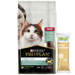 Pro Plan - Pro Plan Live Clear Sterilised Somonlu Kısırlaştırılmış Kedi Maması 1,4 Kg + Wooc Kedi Lolipopu