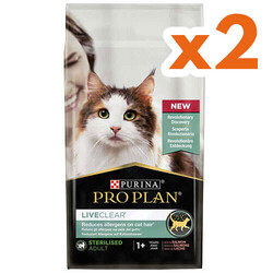 Pro Plan - Pro Plan Live Clear Sterilised Somonlu Kısırlaştırılmış Kedi Maması 1,4 Kg x 2 Adet